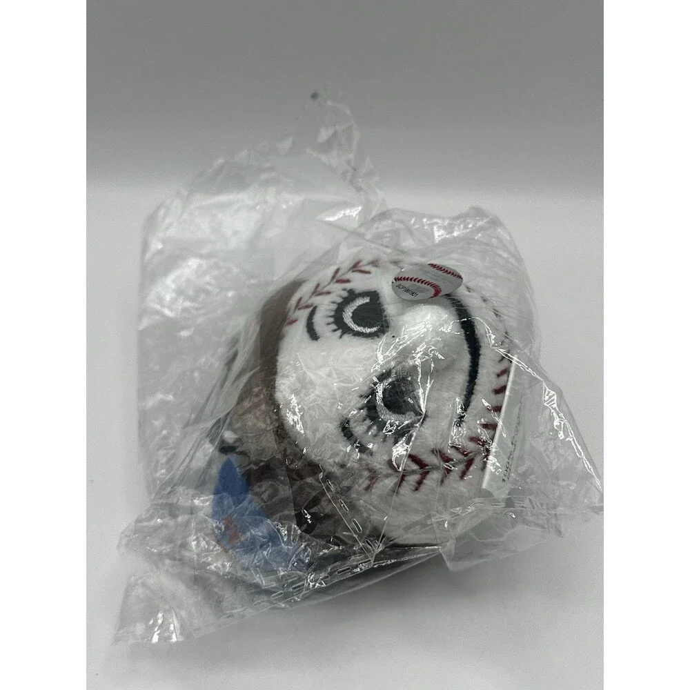MLB Plush Baseball Face Keychain Clip Blue Cap Ball Bag Charm BDA 2026 NEW